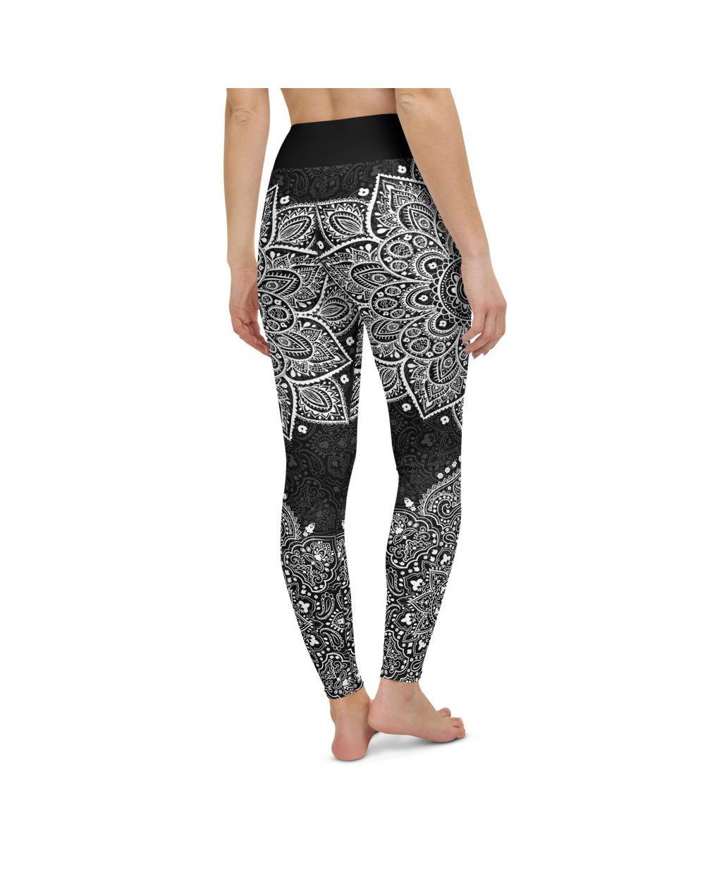 B&W Mandala Yoga Pants Gearbunch