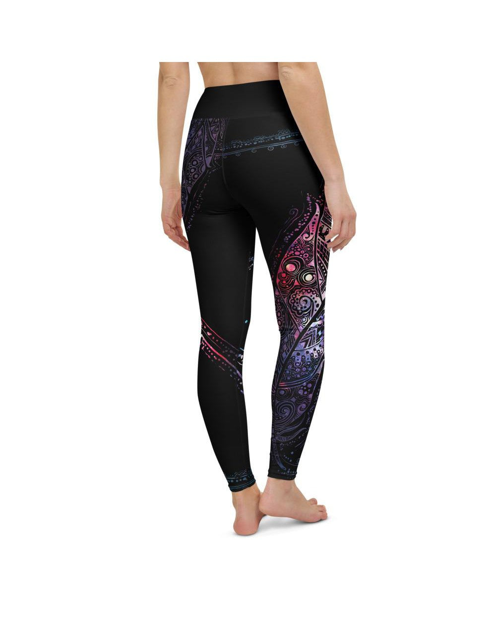 Womens Workout Yoga Pants Mystic Feather Black/Purple