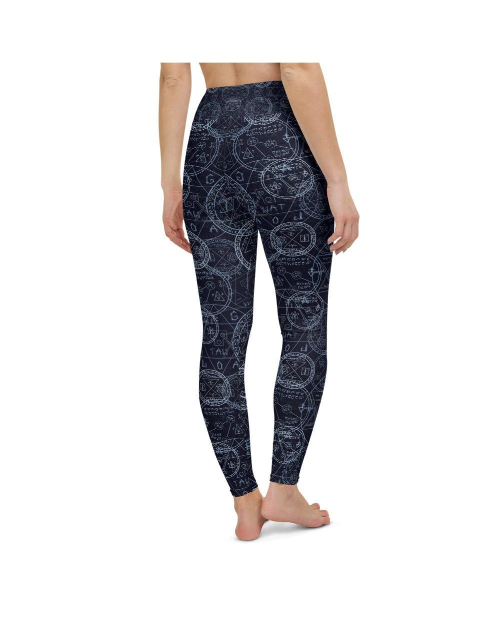 Womens Workout Yoga Pants Witchcraft Blue/White/Navy | Gearbunch.com