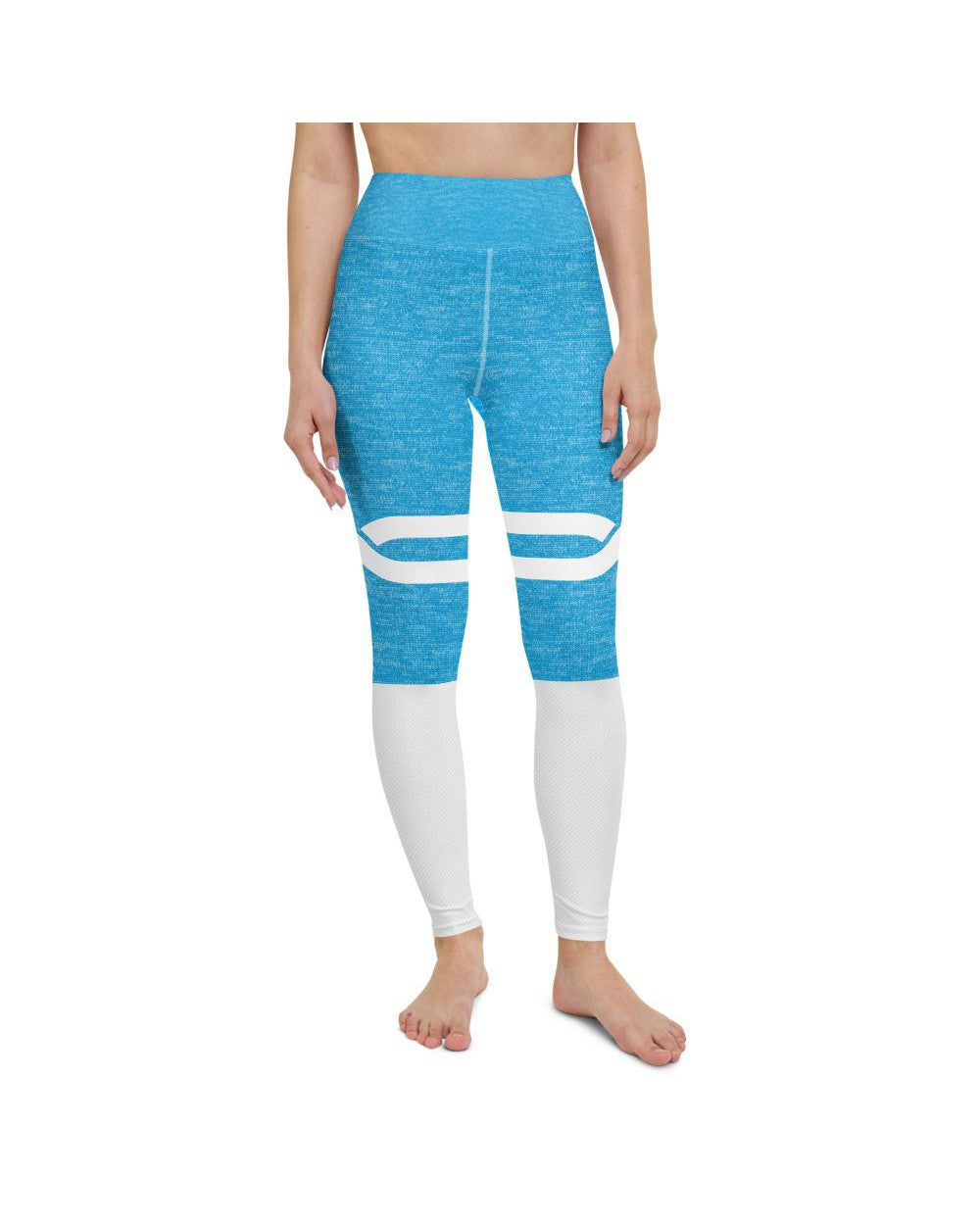 Blue and White Infinity Yoga Pants Gearbunch