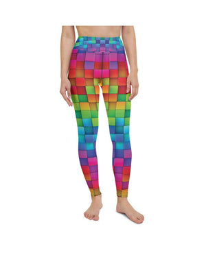 Rainbow Blocks Yoga Pants Gearbunch