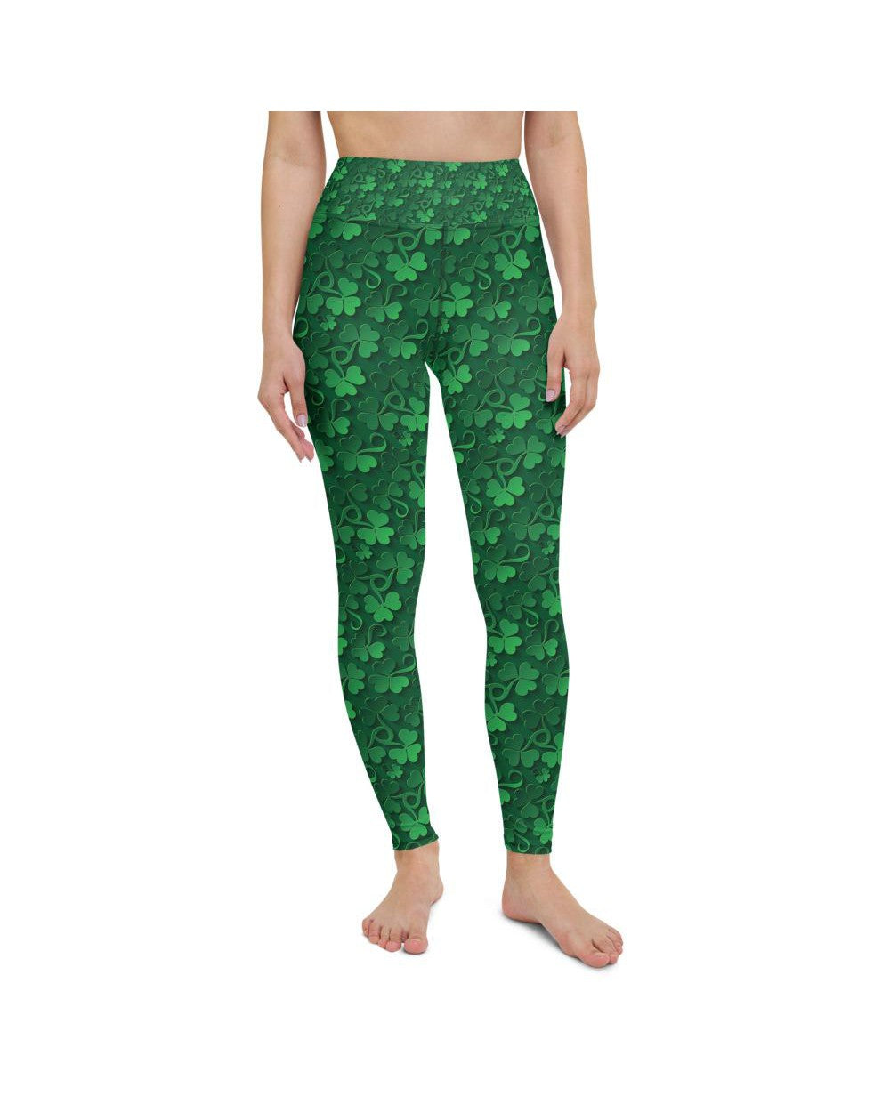 Irish 3D Shamrocks Yoga Pants Gearbunch