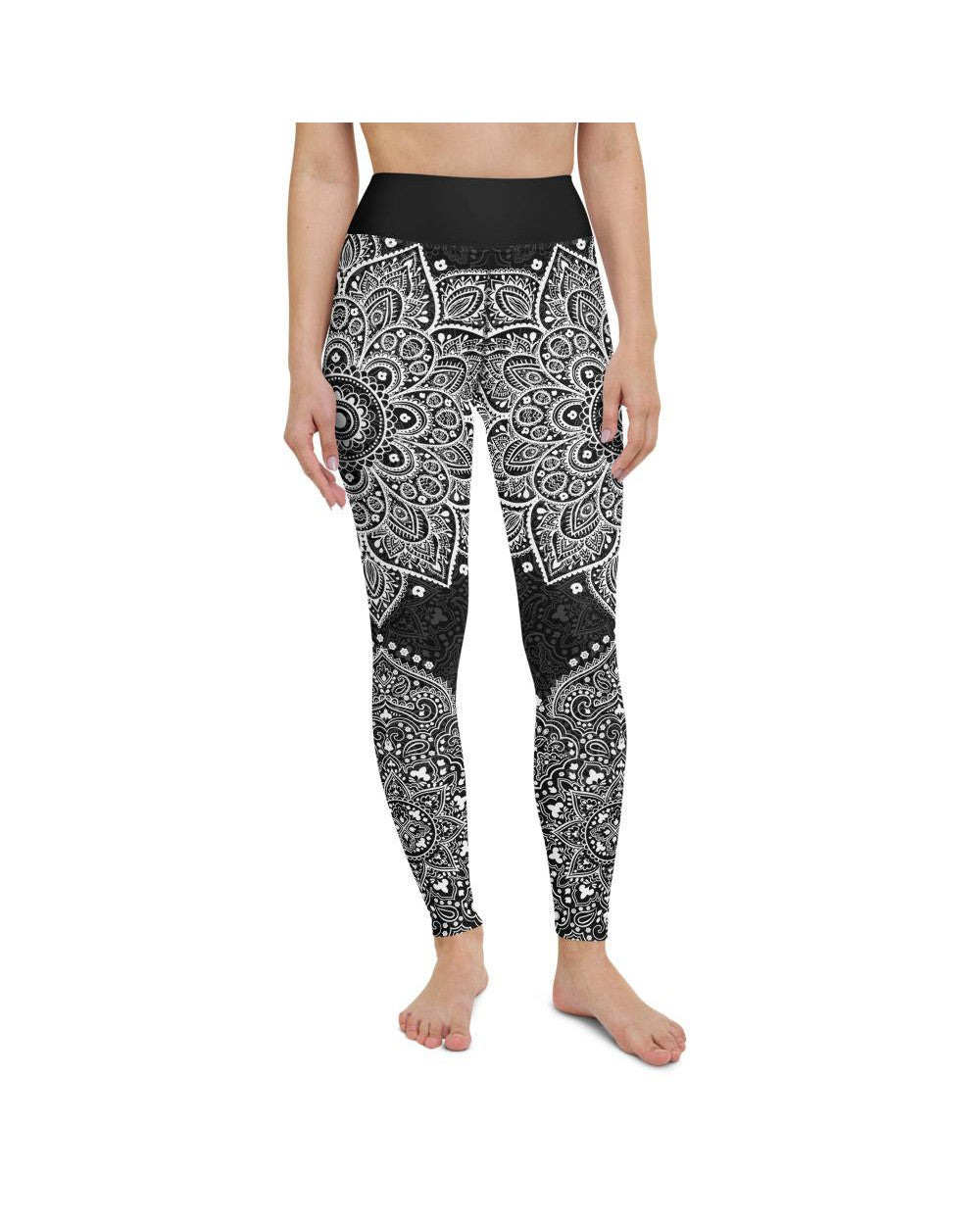 B&W Mandala Yoga Pants Gearbunch