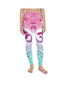 Womens Workout Yoga Pants Bright OM White/Blue/Pink | Gearbunch.com