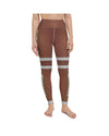 Womens Workout Yoga Pants American Football Brown/White | Gearbunch.com