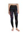 Womens Workout Yoga Pants Mystic Feather Black/Purple | Gearbunch.com