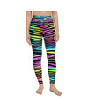 Womens Workout Yoga Pants Colorful Zebra Striped | Gearbunch.com