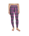 Womens Workout Yoga Pants Pink Tartan Pink/Grey/White | Gearbunch.com