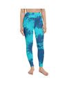 Womens Workout Yoga Pants Blue & Aqua Tie Dye | Gearbunch.com