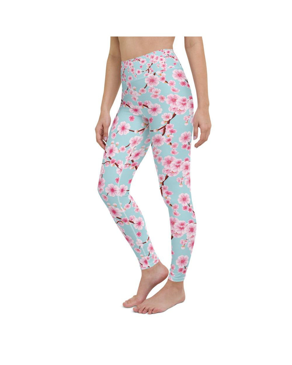 Japanese Cherry Blossom Yoga Pants Gearbunch