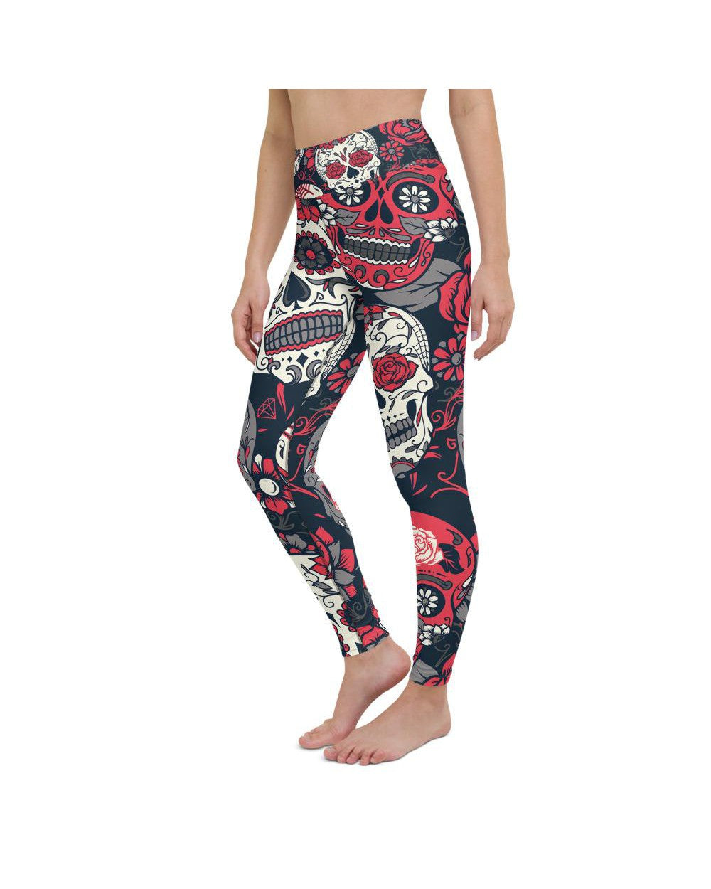 Pink Sugar Skull Yoga Pants Gearbunch