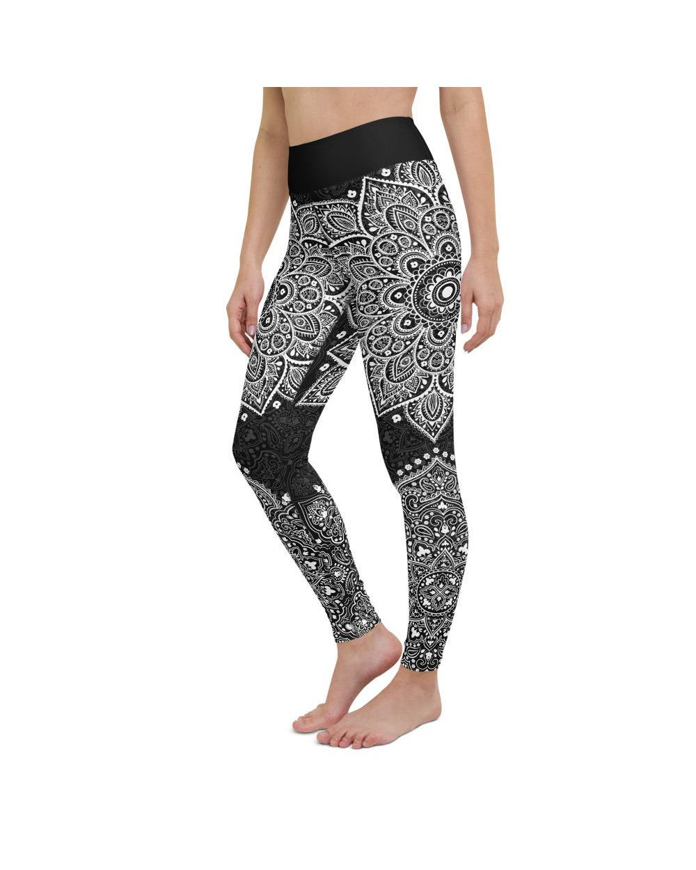 B&W Mandala Yoga Pants Gearbunch