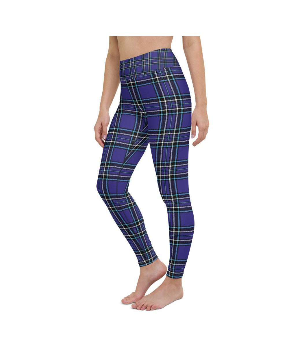 Womens Workout Yoga Pants Navy Blue White/Black/Blue | Gearbunch.com