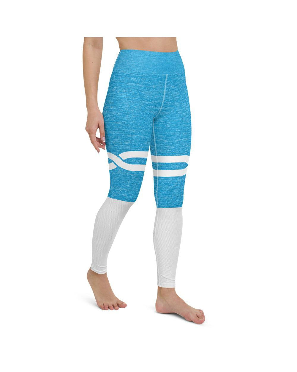 Blue and White Infinity Yoga Pants Gearbunch