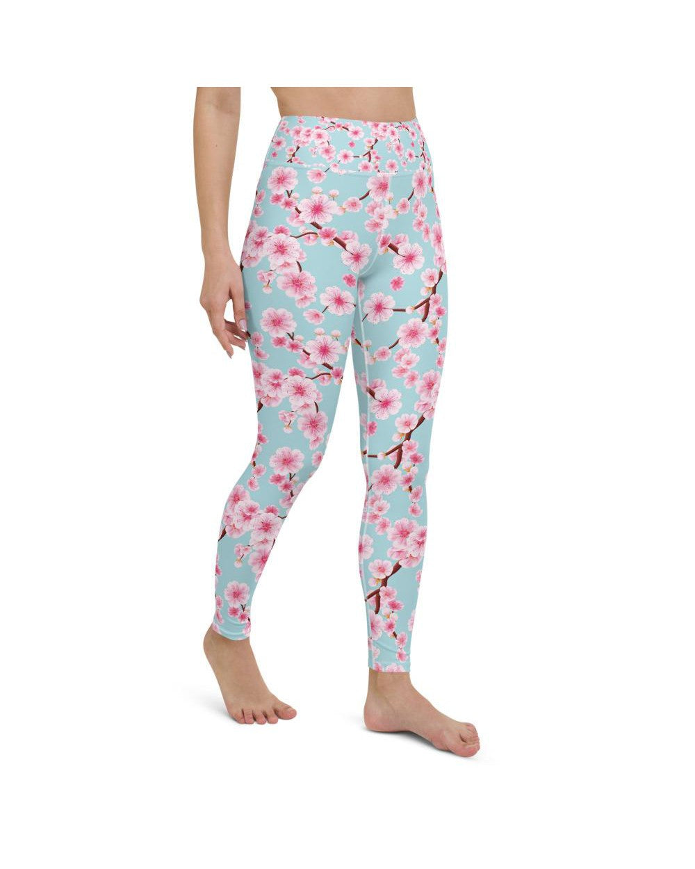 Japanese Cherry Blossom Yoga Pants Gearbunch