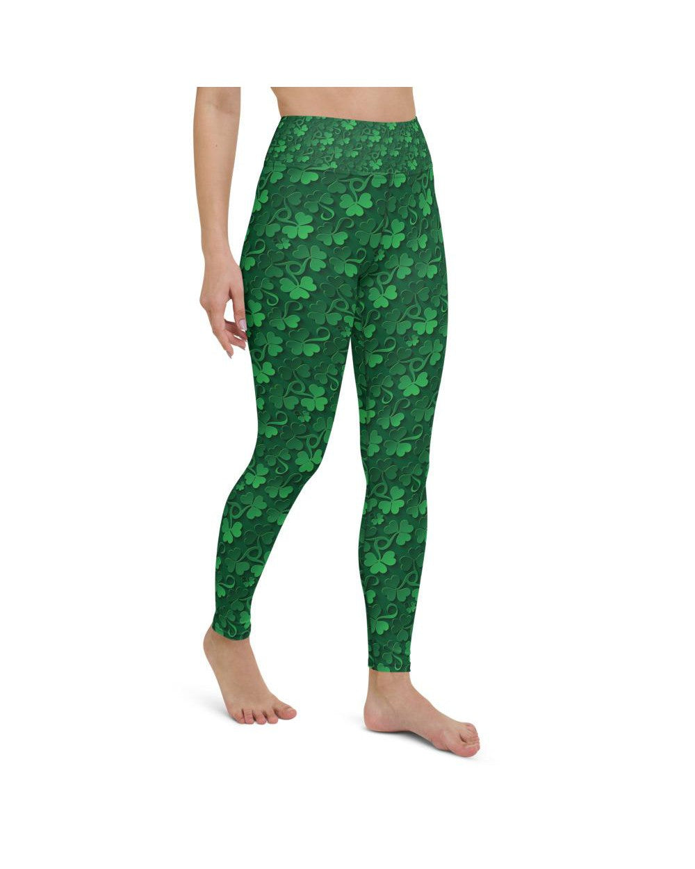 Irish 3D Shamrocks Yoga Pants Gearbunch