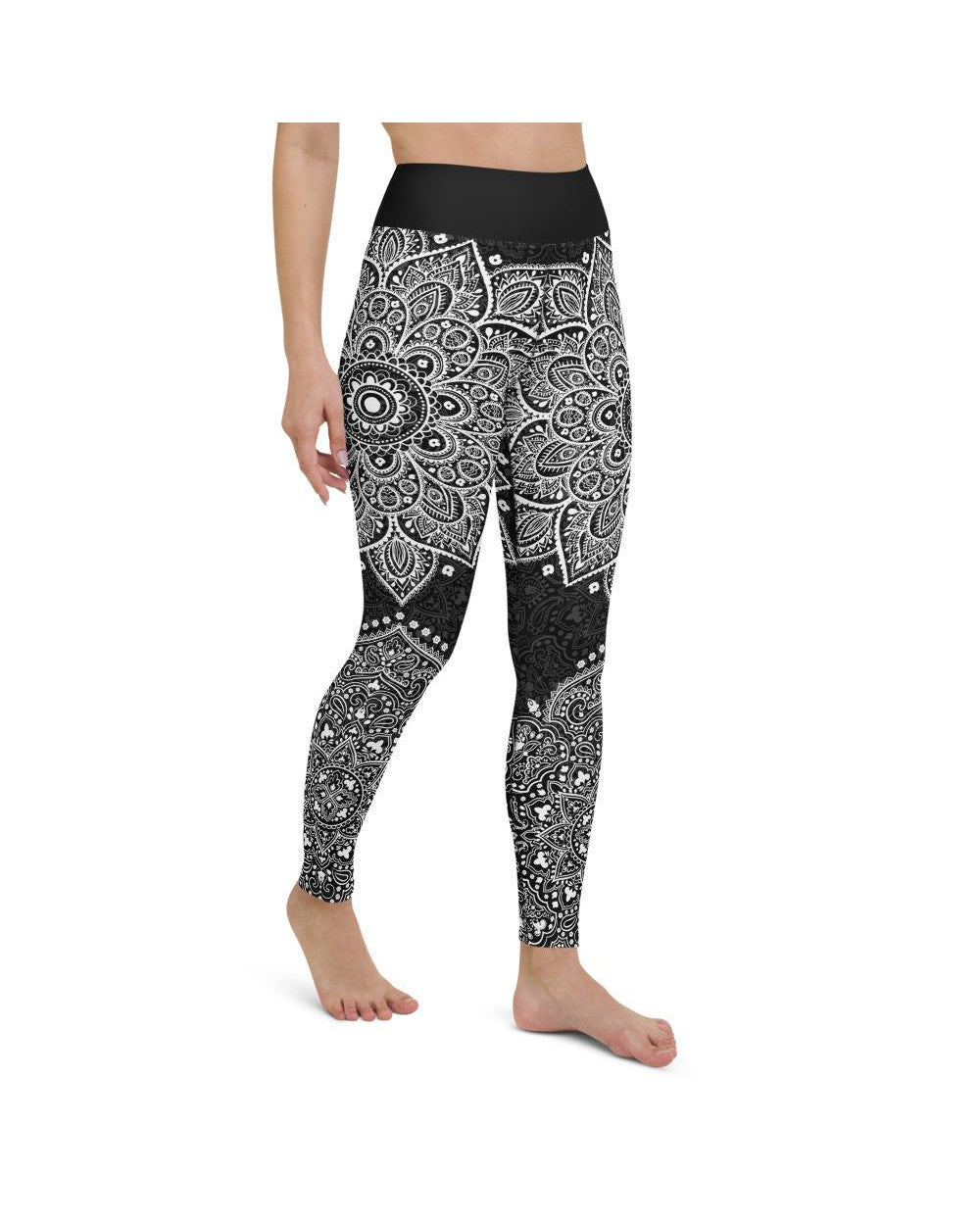 B&W Mandala Yoga Pants Gearbunch