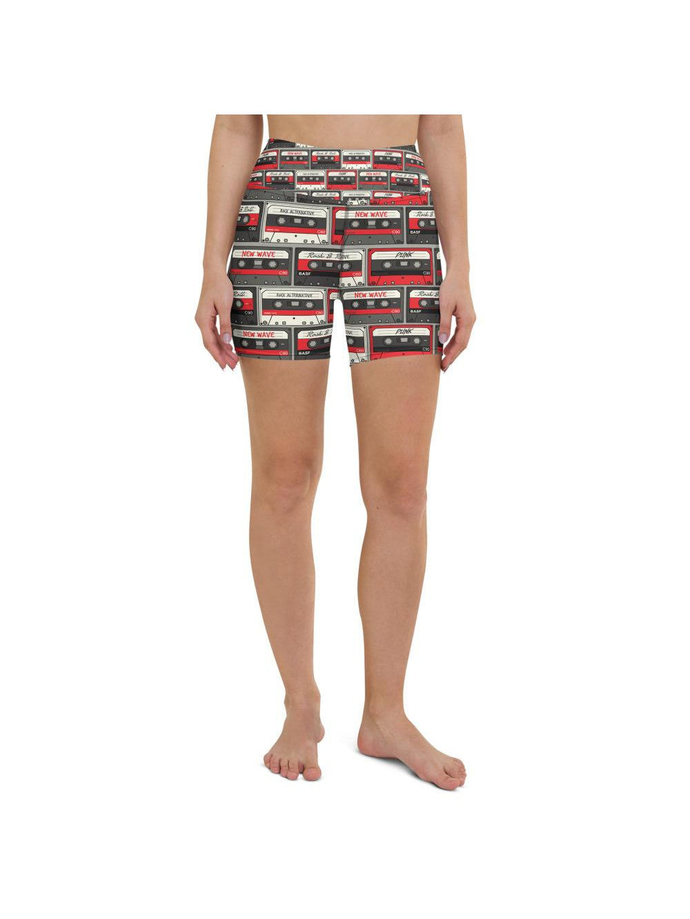 Retro Cassette Tapes Yoga Shorts Gearbunch