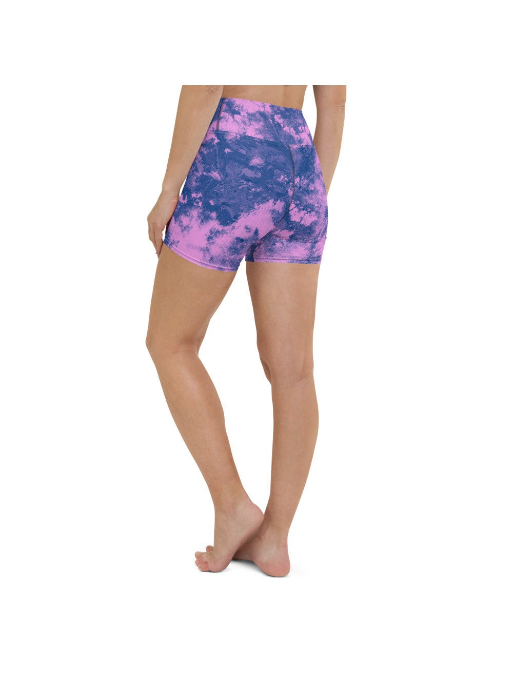 Womens Yoga Shorts Navy Glaze Yoga Blue/Purple | Gearbunch.com