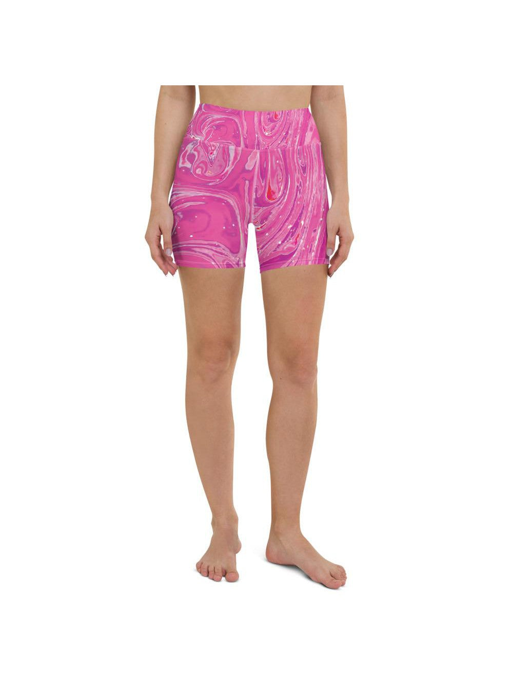 Pink Swirl Yoga Shorts Gearbunch