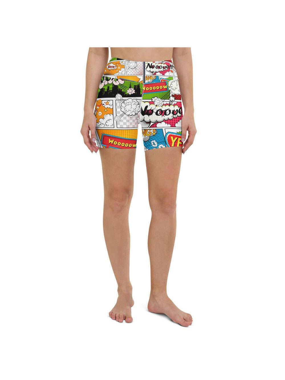 Comic Book Super Hero Yoga Shorts Gearbunch