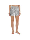 White & Black Mandala Yoga Shorts Gearbunch