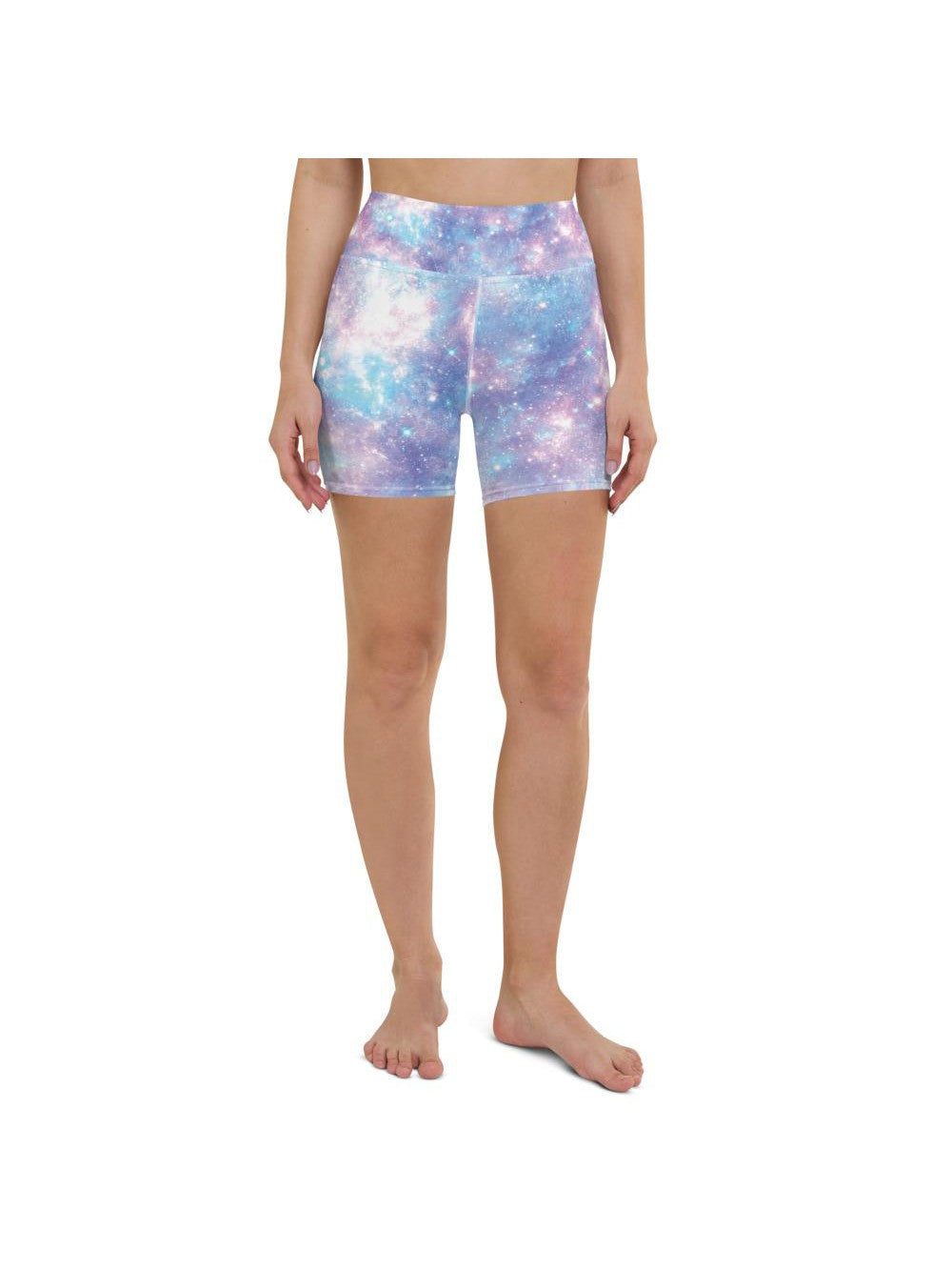 Pastel Galaxy Yoga Shorts Gearbunch