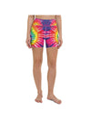 Womens Yoga Shorts Tie Dye Swirl Yoga Rainbow | Gearbunch.com