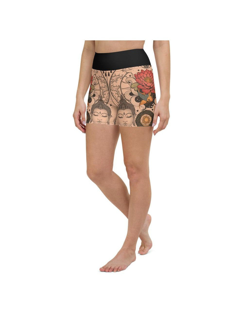 Tattooed Lotus Yoga Shorts Gearbunch