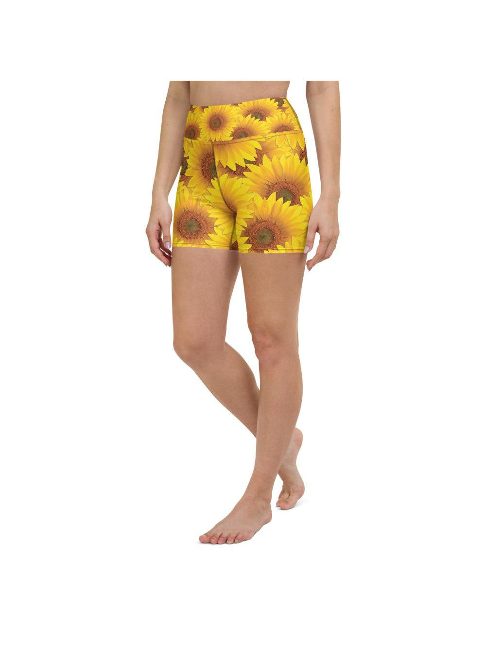 Sunflower Yoga Shorts Gearbunch