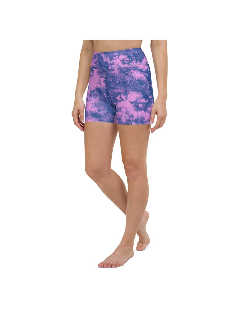 Womens Yoga Shorts Navy Glaze Yoga Blue/Purple | Gearbunch.com