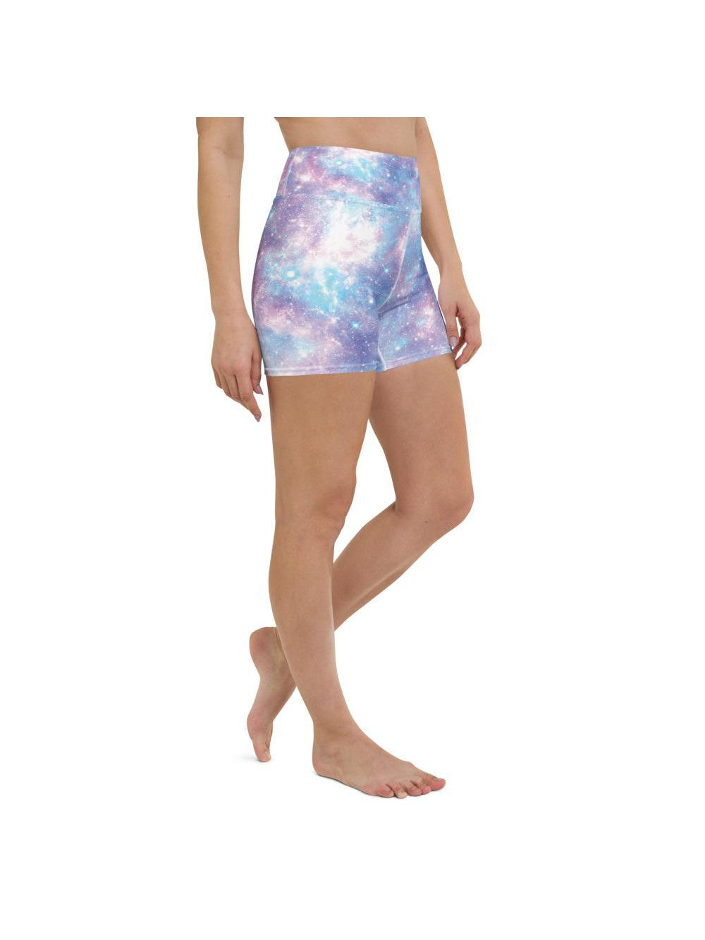 Pastel Galaxy Yoga Shorts Gearbunch