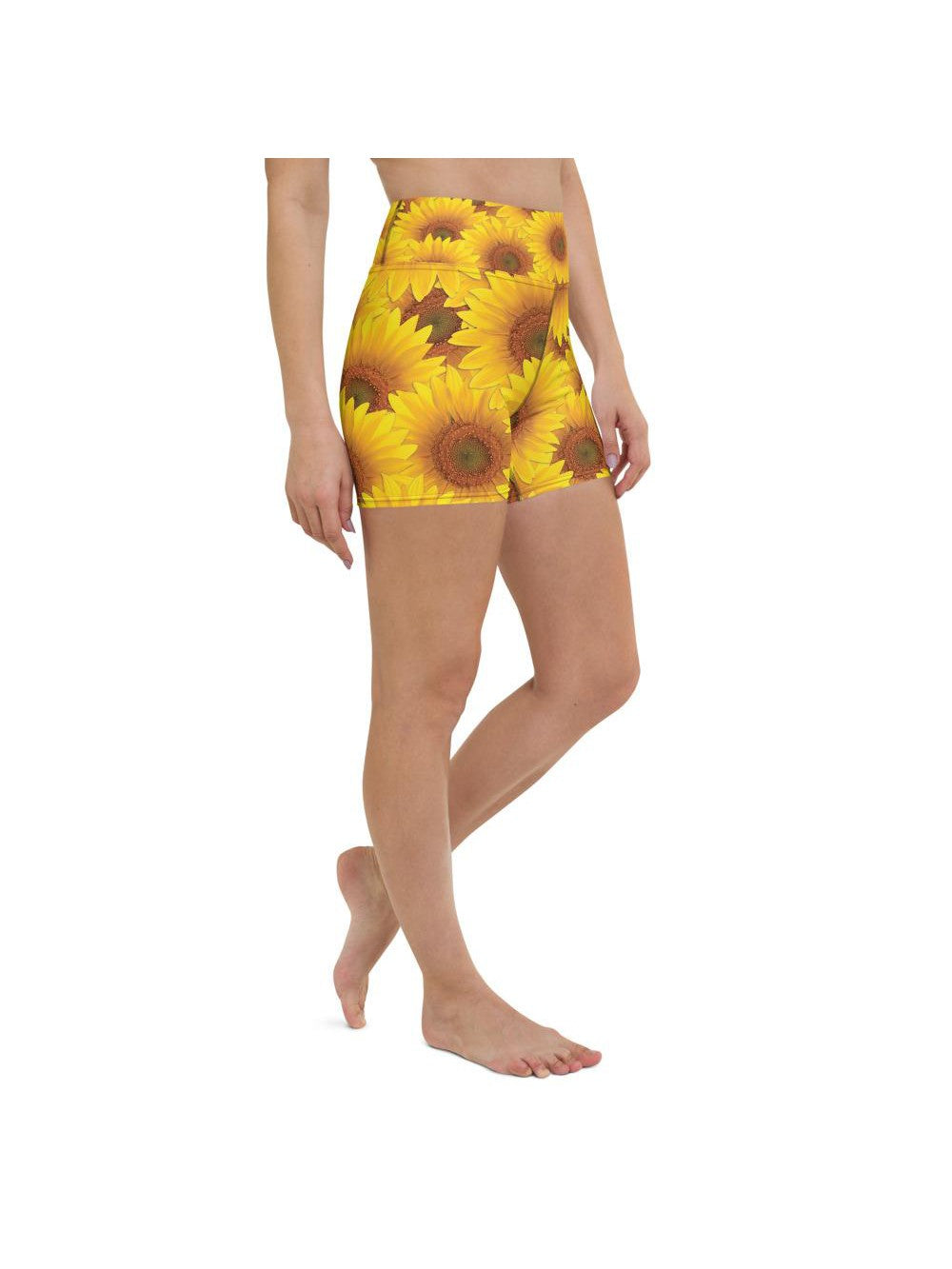 Sunflower Yoga Shorts Gearbunch