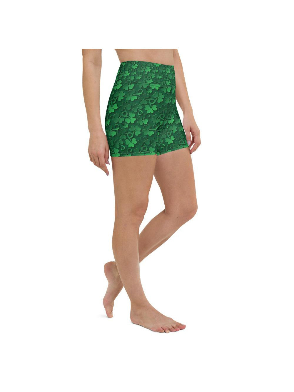 Irish 3D Shamrock Yoga Shorts Gearbunch