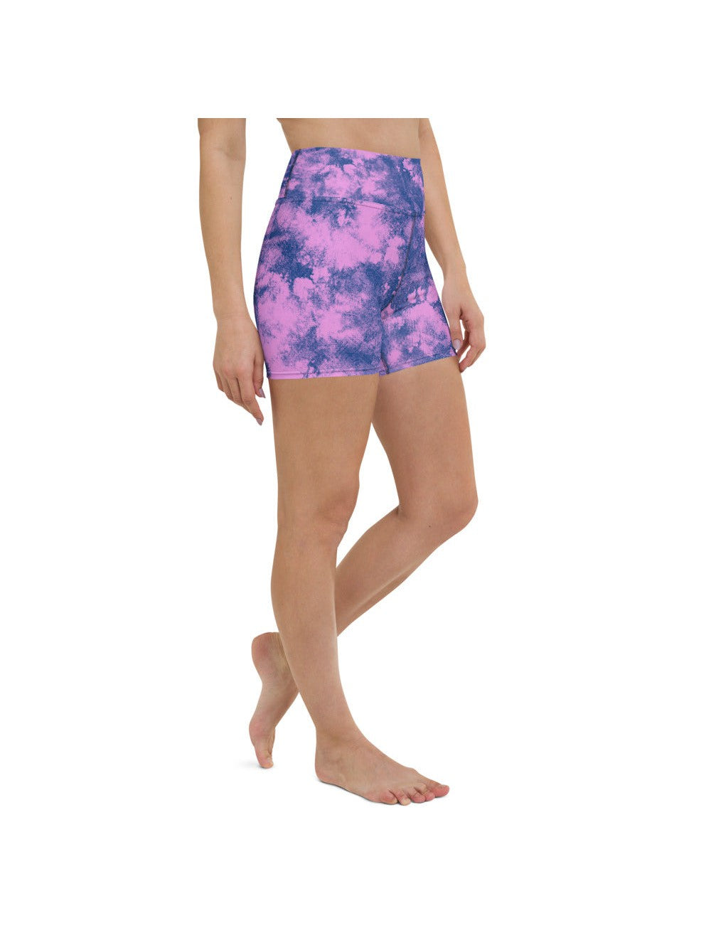 Womens Yoga Shorts Navy Glaze Yoga Blue/Purple | Gearbunch.com