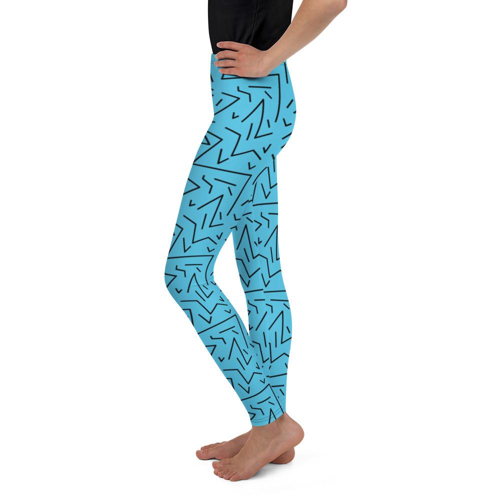 Aqua Black Line Youth Leggings Gearbunch