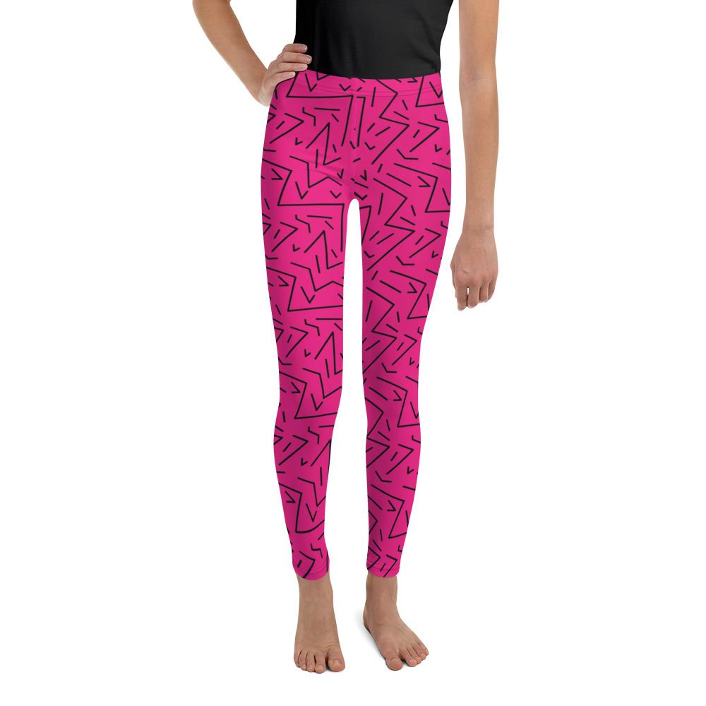 Pink Black Line Youth Leggings Gearbunch