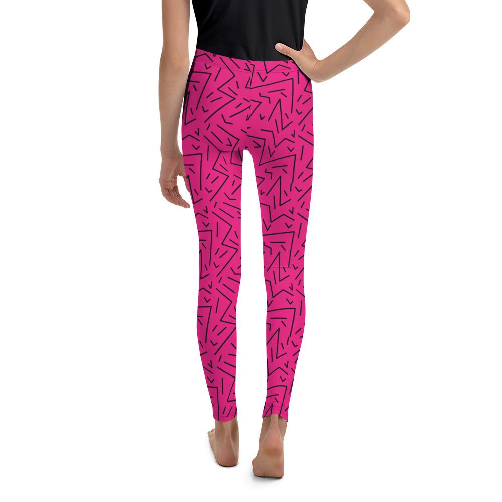 Pink Black Line Youth Leggings Gearbunch