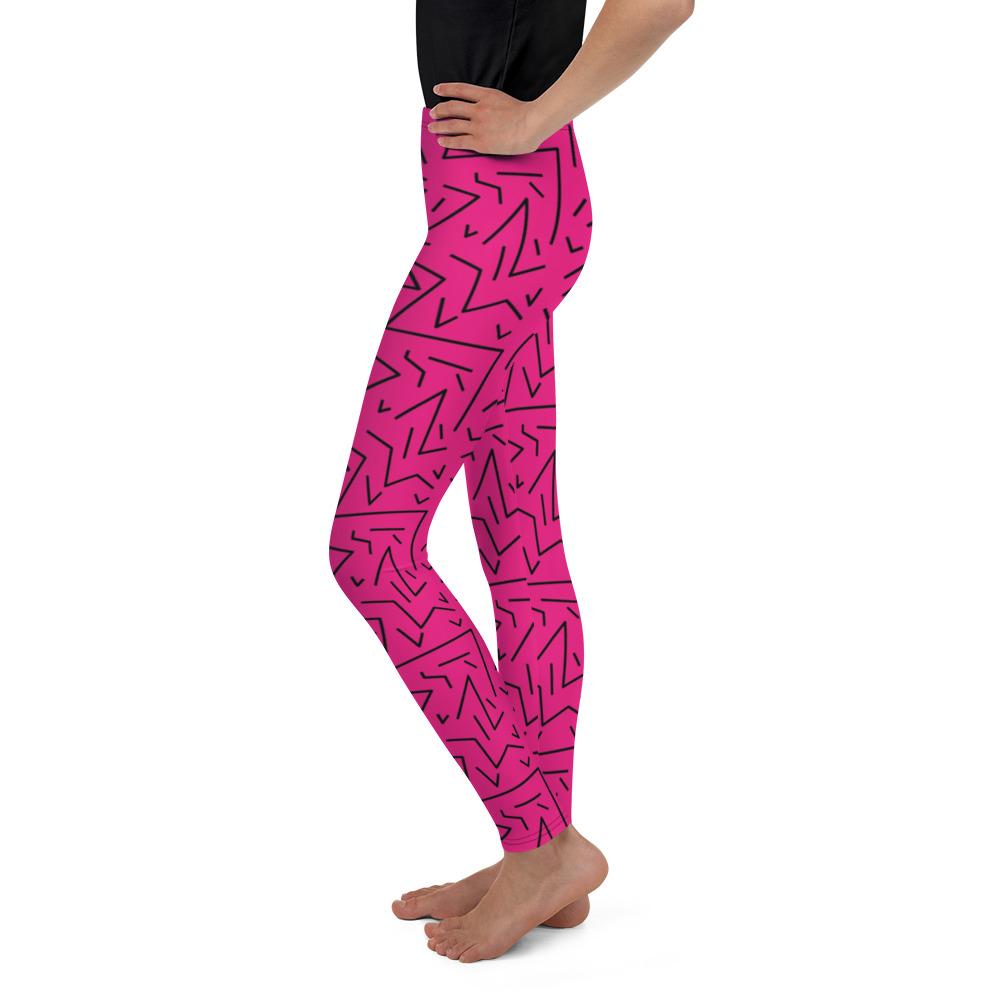 Pink Black Line Youth Leggings Gearbunch