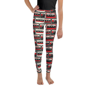 Retro Cassette Tapes Youth Leggings Gearbunch