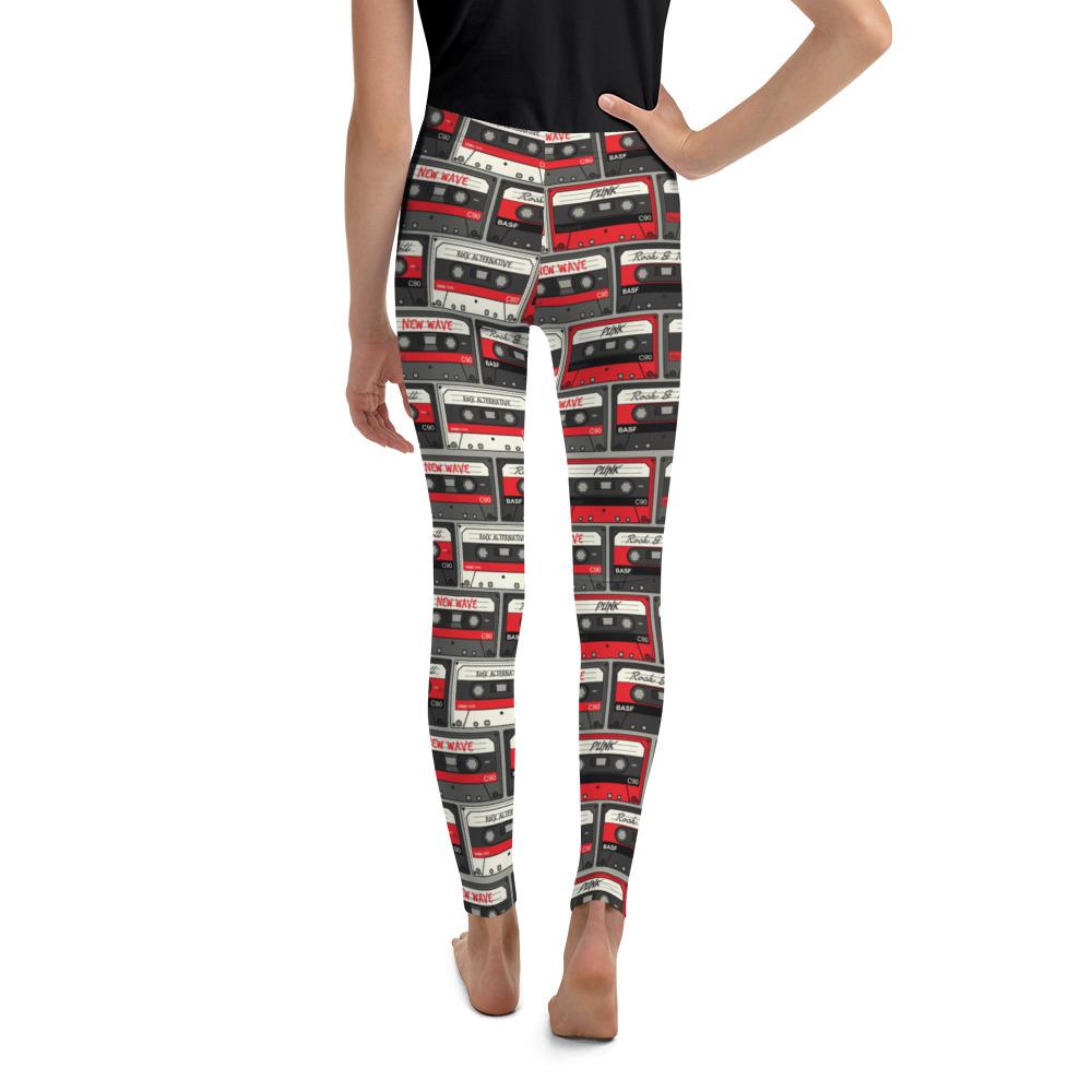 Retro Cassette Tapes Youth Leggings Gearbunch