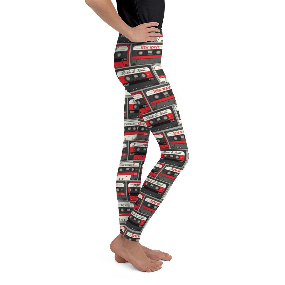 Retro Cassette Tapes Youth Leggings Gearbunch