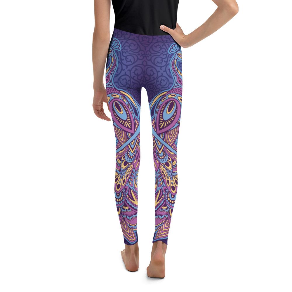 Ornamental Peacock Youth Leggings Gearbunch