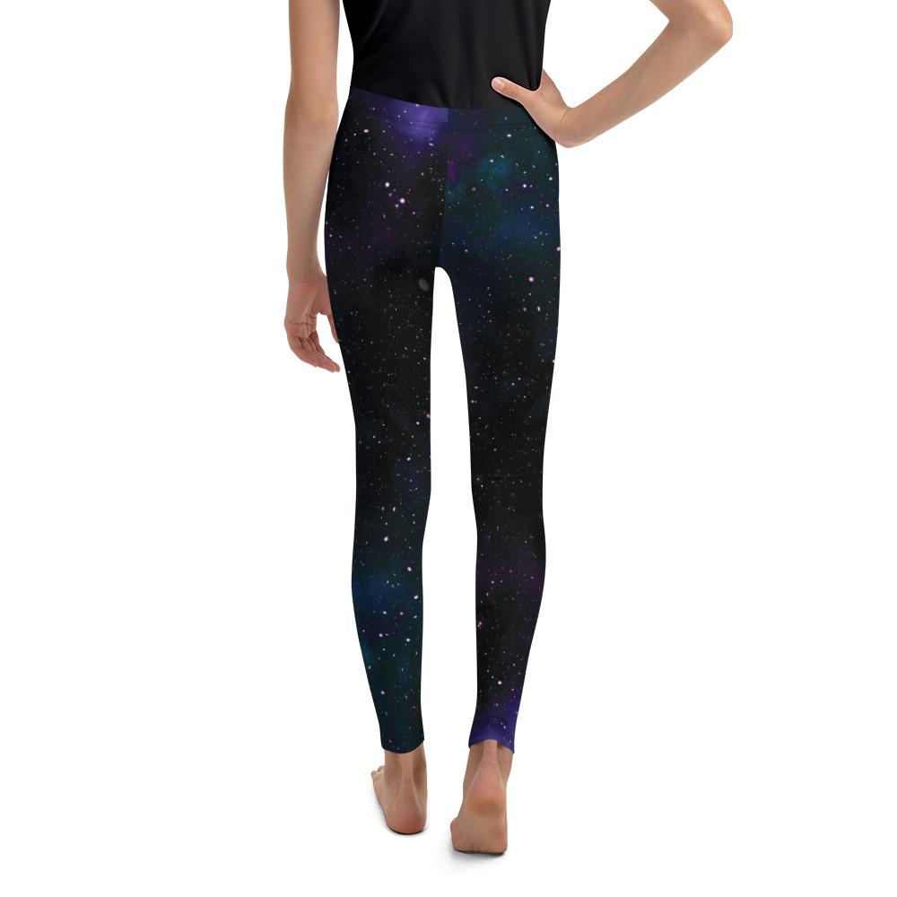 Purple Galaxy Youth Leggings Gearbunch