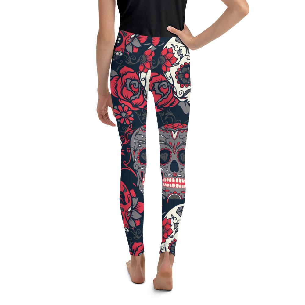 Pink Sugar Skull Youth Leggings Gearbunch