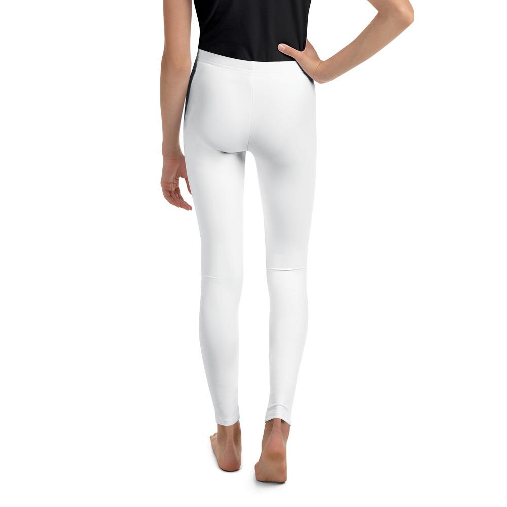 Solid White Youth Leggings Gearbunch