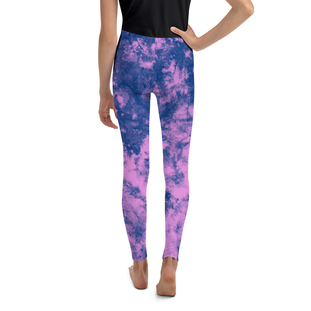 Youth Navy Glaze Leggings Blue/Purple | Gearbunch.com