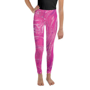 Pink Swirl Youth Leggings Gearbunch