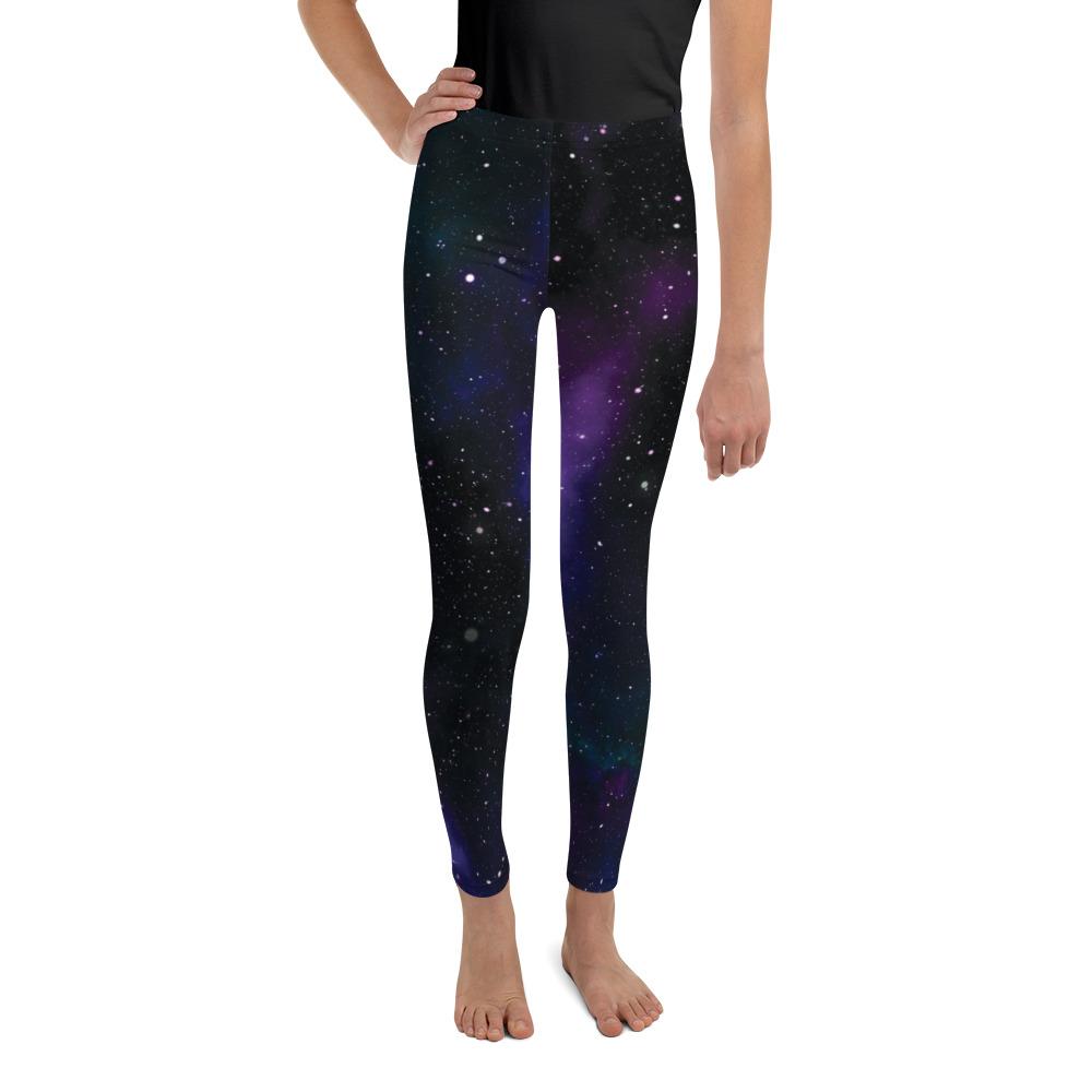 Purple Galaxy Youth Leggings Gearbunch