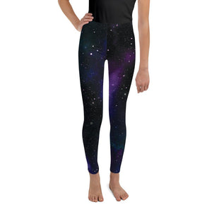 Purple Galaxy Youth Leggings Gearbunch